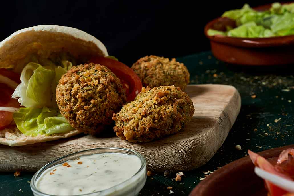 Mad til golfbanen falafel
