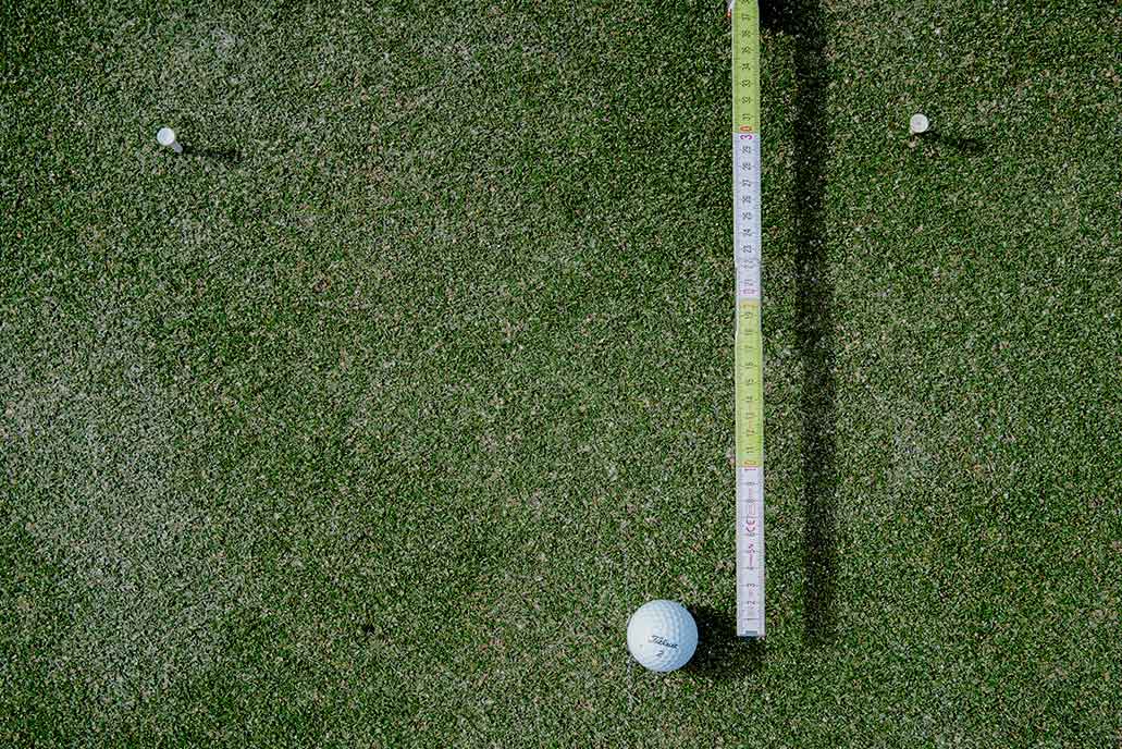 Instruktion opstilling putting green golf